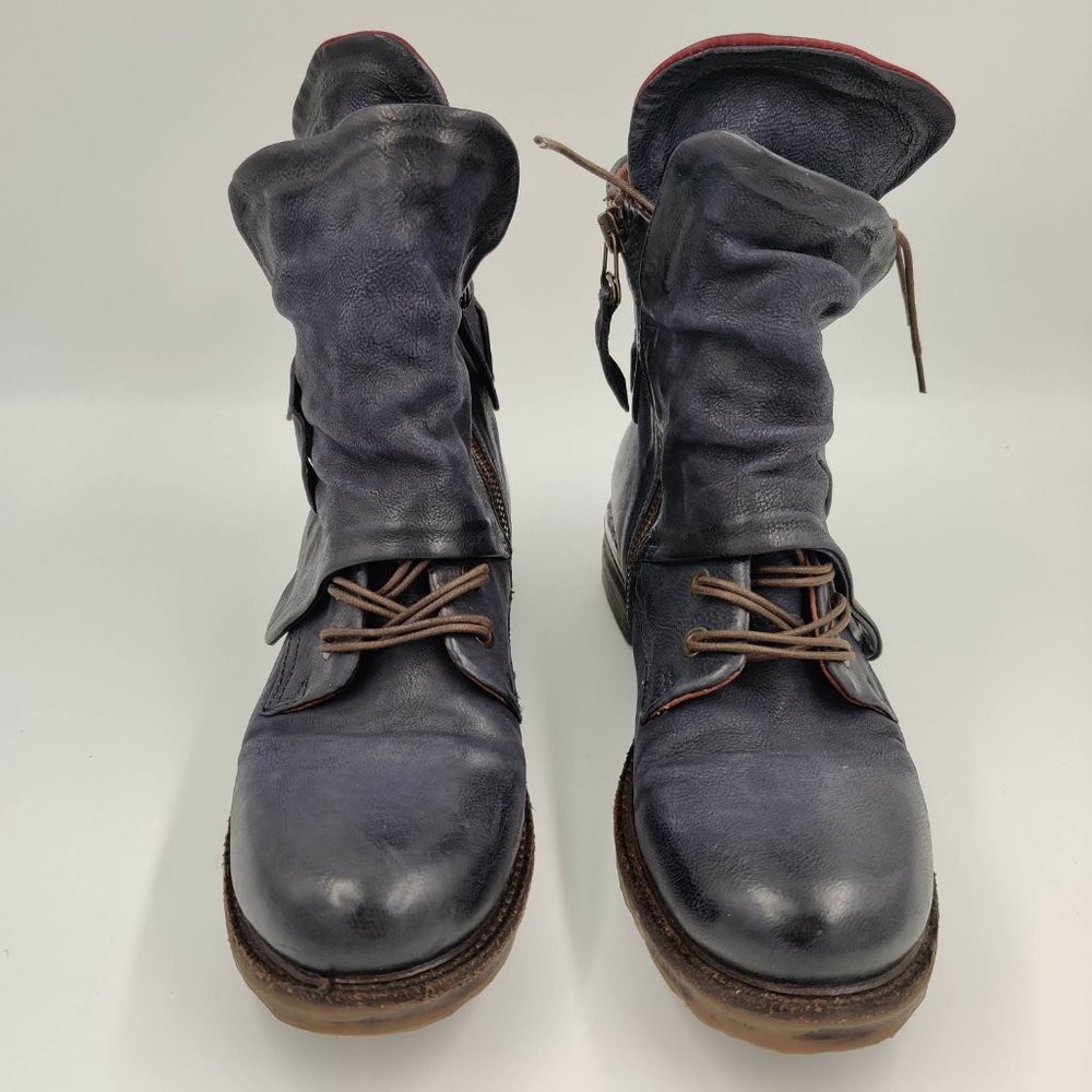 Free People A.S.98 Emerson Engineer Boots in Blue 38 7.5 8 - Picture 10 of 10